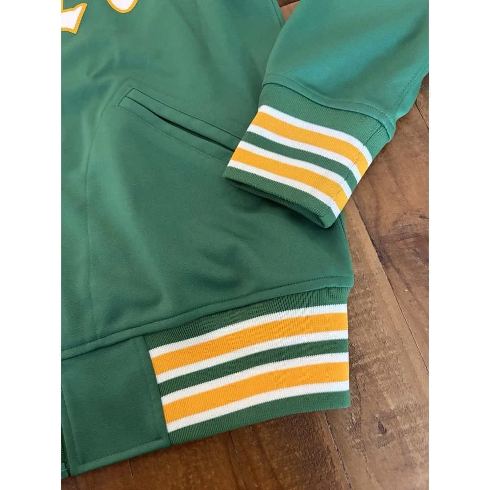 Mitchell&Ness Oakland Athletics A Full Zip Jacket Men Large 44-Cooperstown Co - Picture 5 of 9